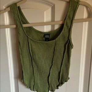 Wild Fable Olive Ribbed Tank Top